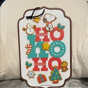 Peanuts Holiday Wall Decor with Red and Green Accents